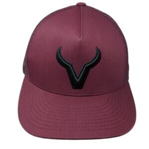 Vexil Brand Snapback Trucker Hat Red One Size Adjustable Embroidered Mesh Back